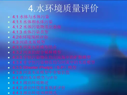 水环境质量评价综合课件