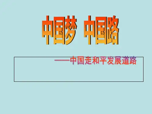 人教版高中政治必修2政治生活第四单元综合探究：中国走和平发展道路