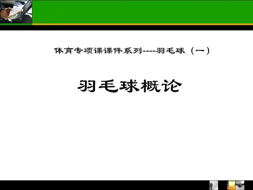 羽毛球概述