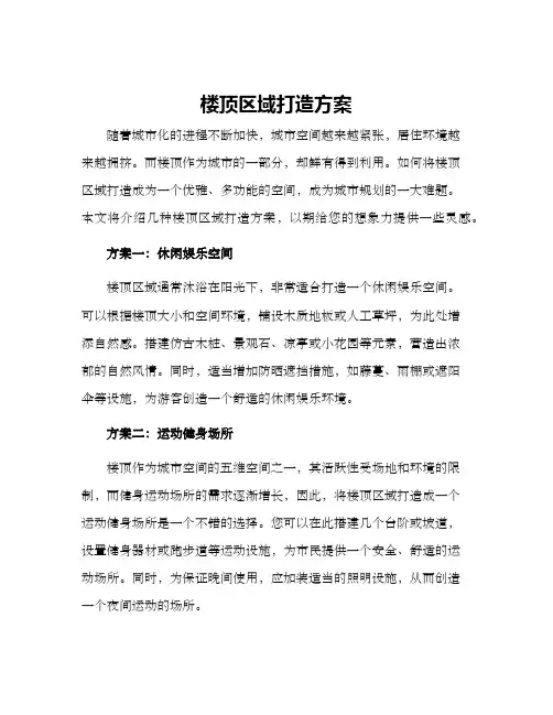 楼顶区域打造方案