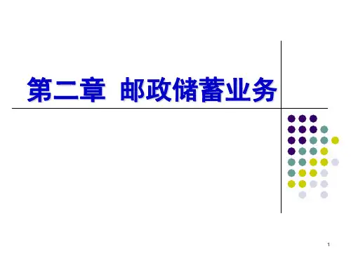 邮政储蓄业务PPT课件