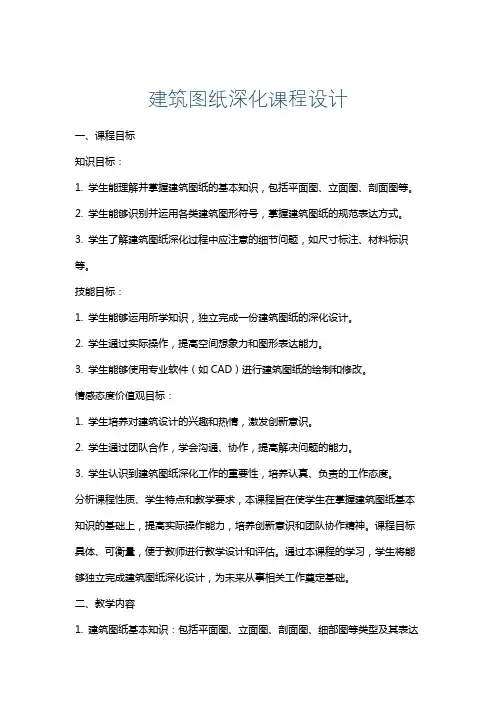 建筑图纸深化课程设计