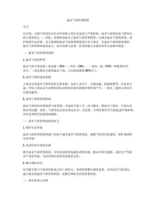 温室气体管理制度