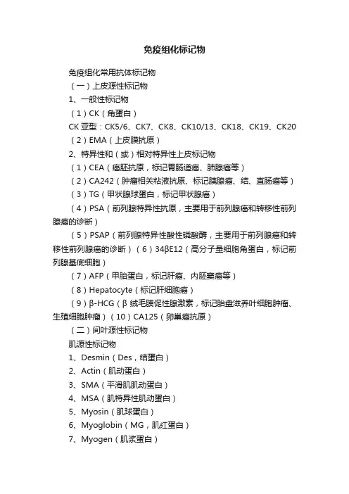 免疫组化标记物