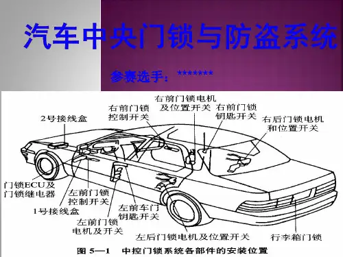 汽车中央门锁与防盗系统参赛课件