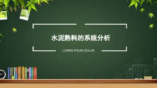 水泥熟料的系统分析 PPT