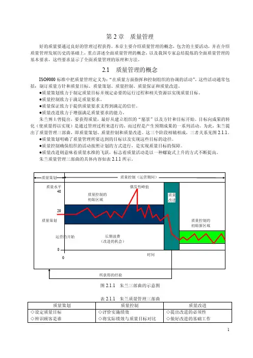 全面质量管理之第2章质量管理