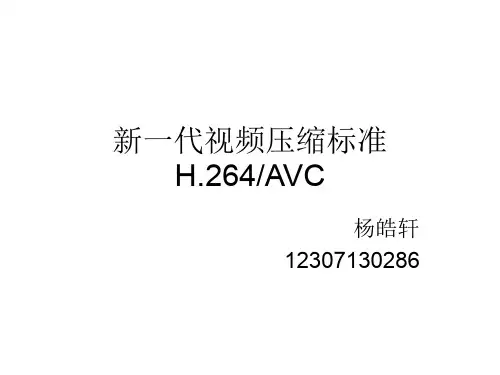 新一代视频压缩标准H.264AVC