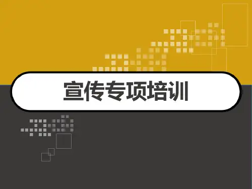 宣传专项培训 PPT