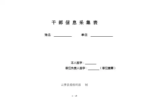 干部信息采集表