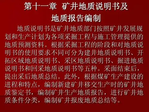 地质说明书