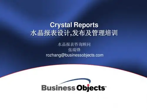 水晶报表设计,发布及管理培训