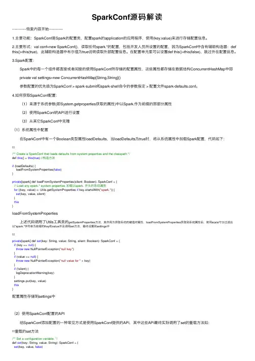 SparkConf源码解读