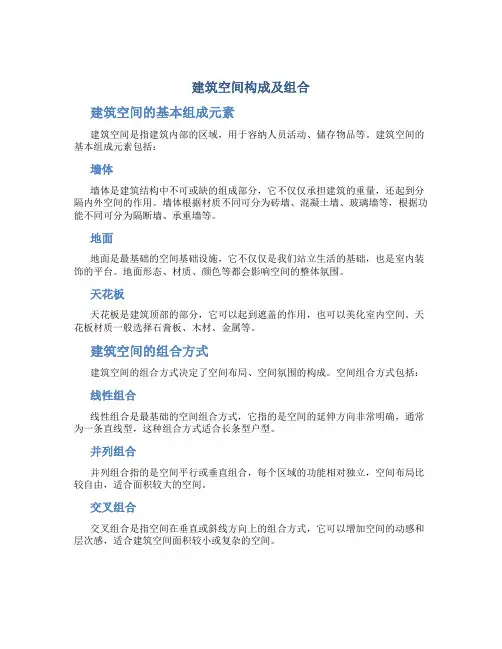 建筑空间构成及组合