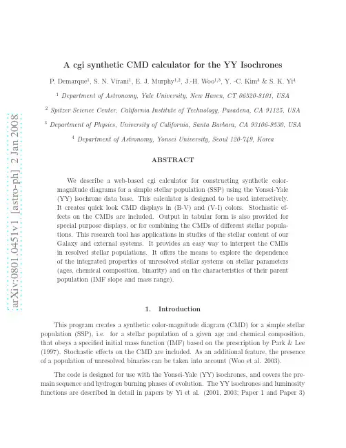 A cgi synthetic CMD calculator for the YY Isochrones