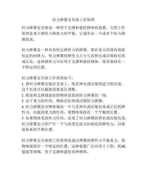 恒力弹簧支吊架工作原理