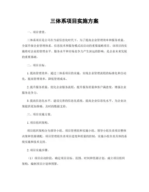 三体系项目实施方案