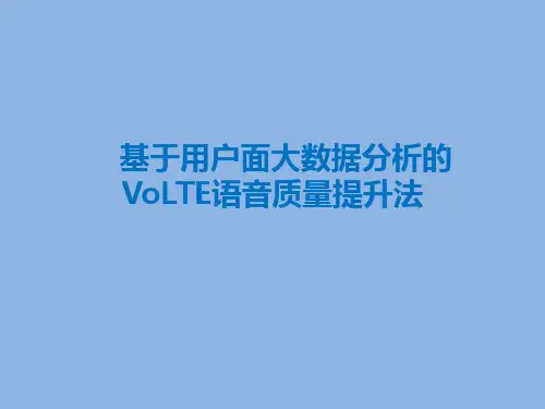 基于用户面大数据分析的端到端VoLTE语音质量提升法