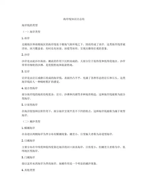 海岸线知识点总结