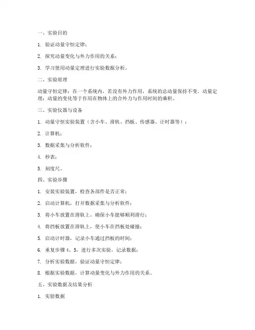 动量方程实验报告华东