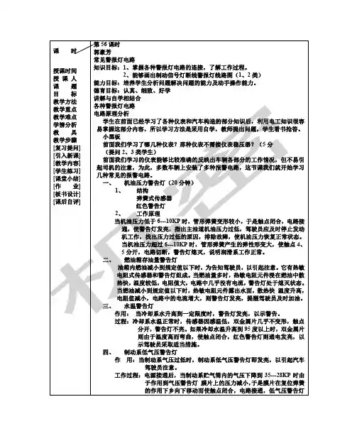 常见警报灯电路