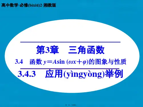 高中数学 3.4.3函数 y=Asinωxφ的图象与性质课件 湘教版必修2