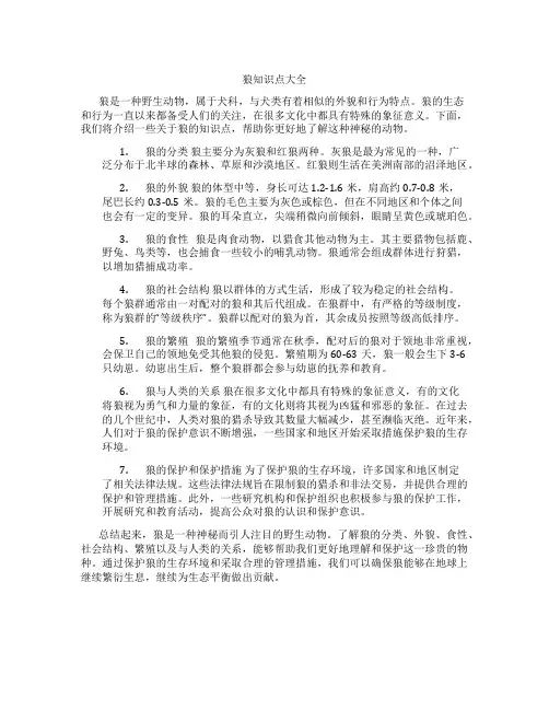 狼知识点大全