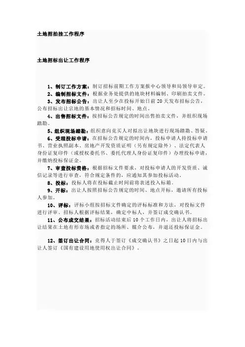 土地招拍挂流程