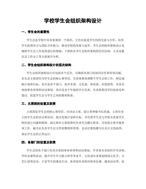 学校学生会组织架构设计