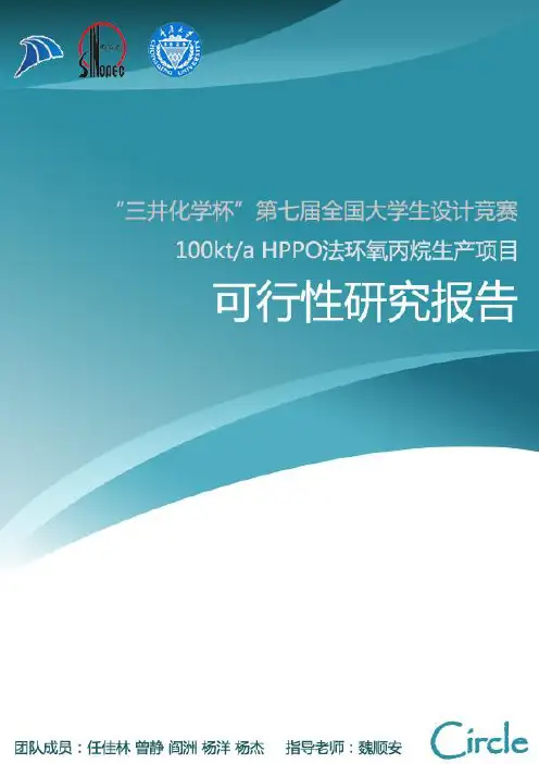 100ktaHPPO法环氧丙烷生产项目可行性研究报告