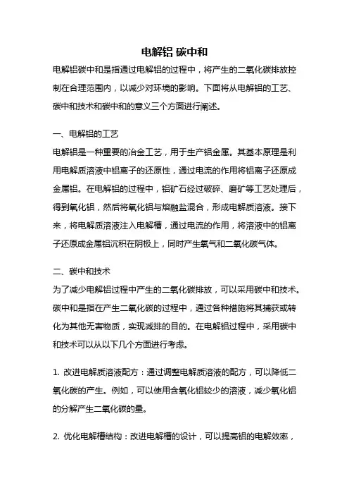 电解铝 碳中和