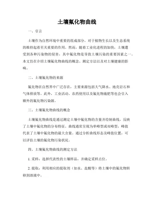 土壤氟化物曲线