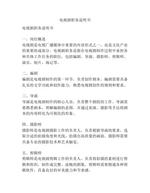 电视剧职务说明书