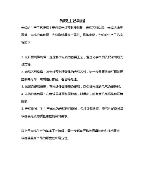光缆工艺流程