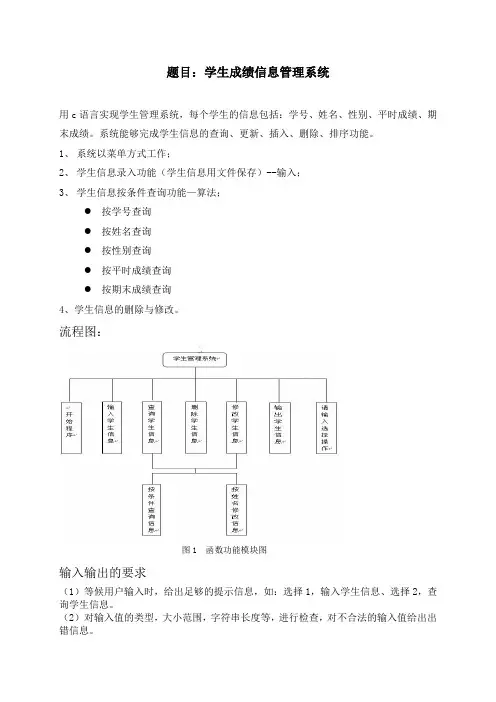 学生成绩信息管理系统