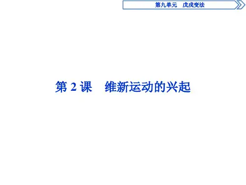 历史人教版选修1第九单元第2课维新运动的兴起课件
