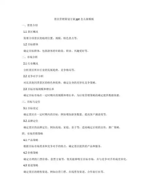景区营销策划方案ppt怎么做模板