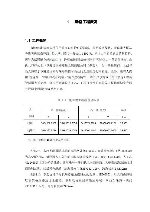 大桥工程可行性研究报告
