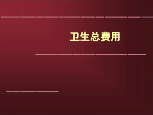 卫生经济学-卫生总费用