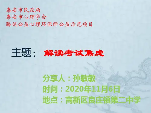 解读考试焦虑