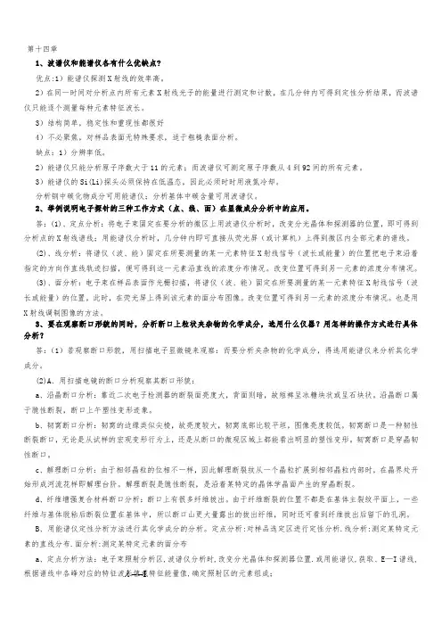 材料分析方法课后习题答案