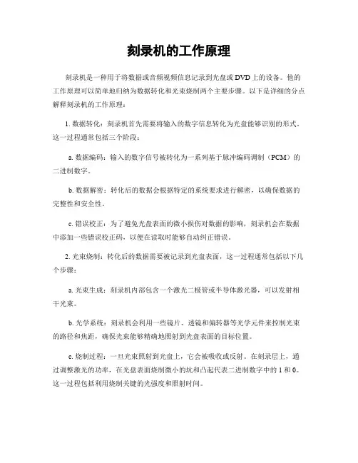 刻录机的工作原理