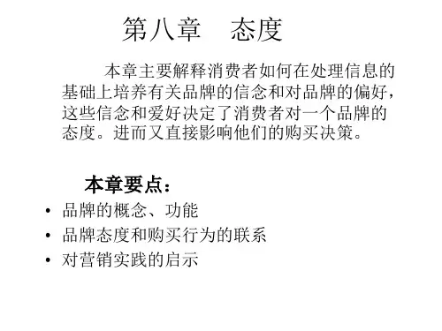 《消费者行为学——个体(第八章 态度)》