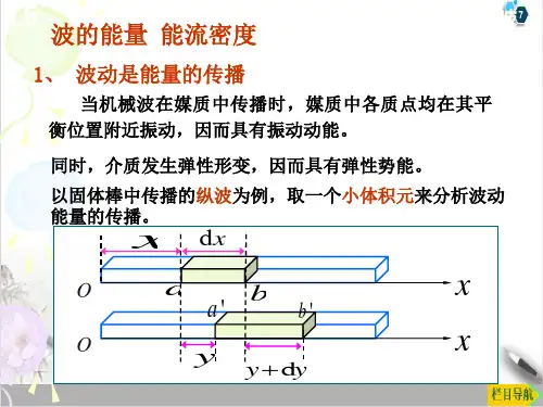 高二物理竞赛波动能量和运动相对性的描述PPT(课件)