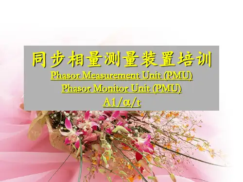 同步相量测量装置PMU构成及原理讲座 ppt课件