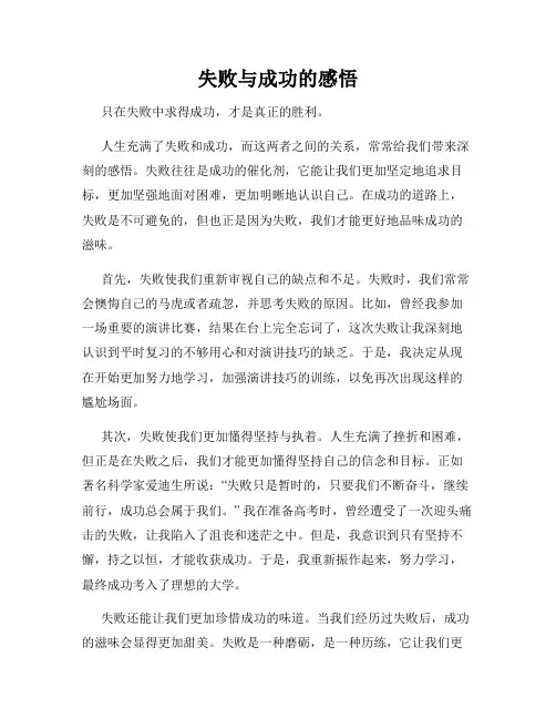 失败与成功的感悟