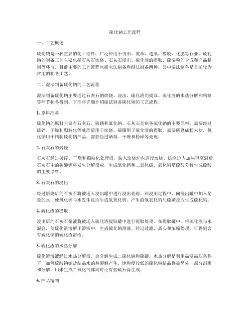 硫化钠工艺流程