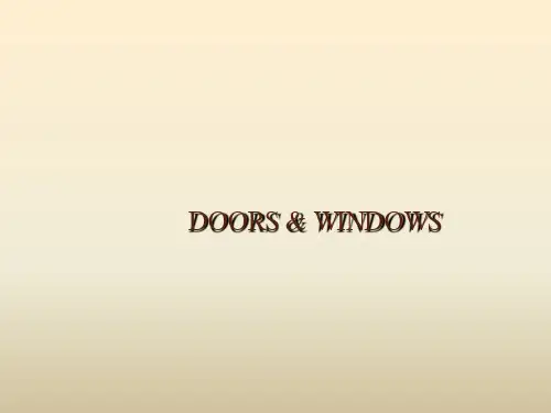 建筑学院授课ppt模板：门和窗的设计与构造DOORS