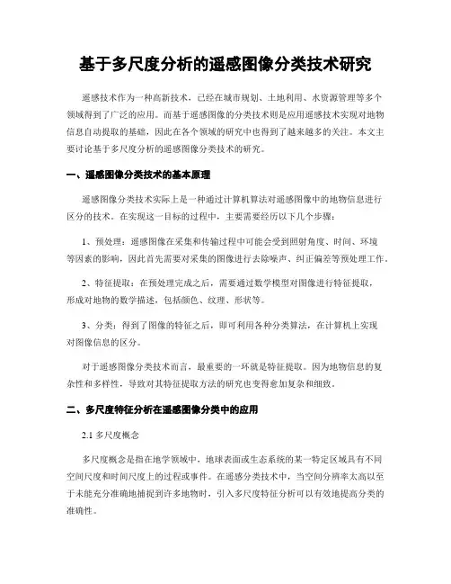 基于多尺度分析的遥感图像分类技术研究