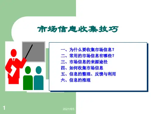 市场信息收集技巧(精品)